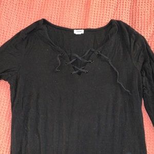 Garage Front Tied Long Sleeve